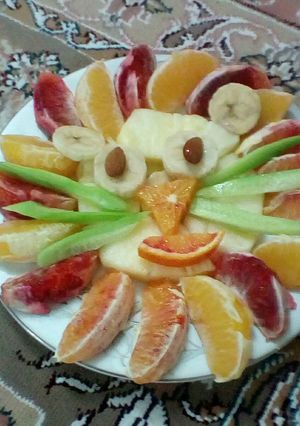 عکسی از دستور تزیین میوه برای کودک