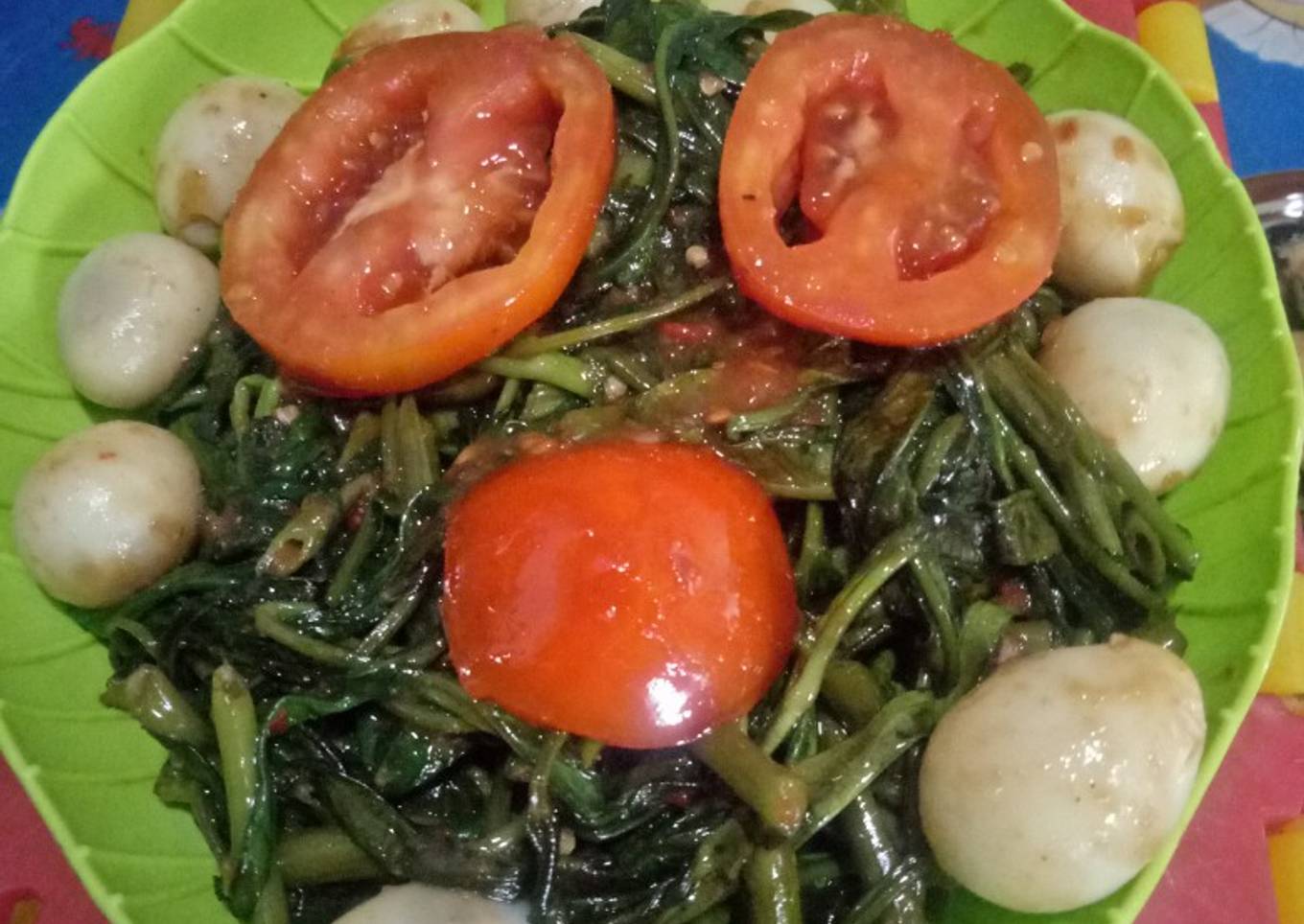 Tumis kangkung balacan