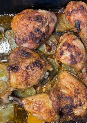 Pácolt sült csirkecomb recept fotója