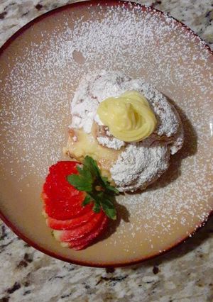 Foto resep Soes kering isi fla susu (dessert ekonomis)
