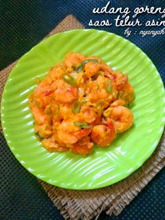 Foto resep Udang goreng saos telur asin
