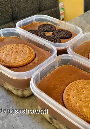 Foto resep Puding coklat oreo simple
