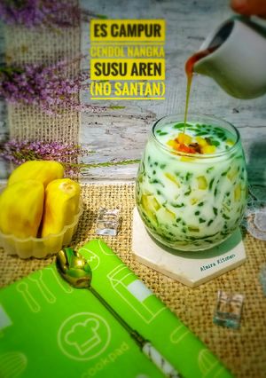 Foto resep Es Campur Cendol Nangka Susu Aren (No Santan) 👩‍🍳