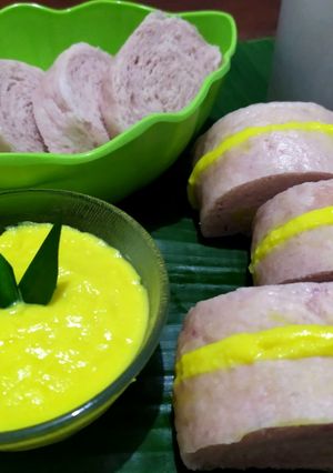 Foto resep Roti Kukus Pontianak Ubi Ungu dng Selai Serikaya🍠