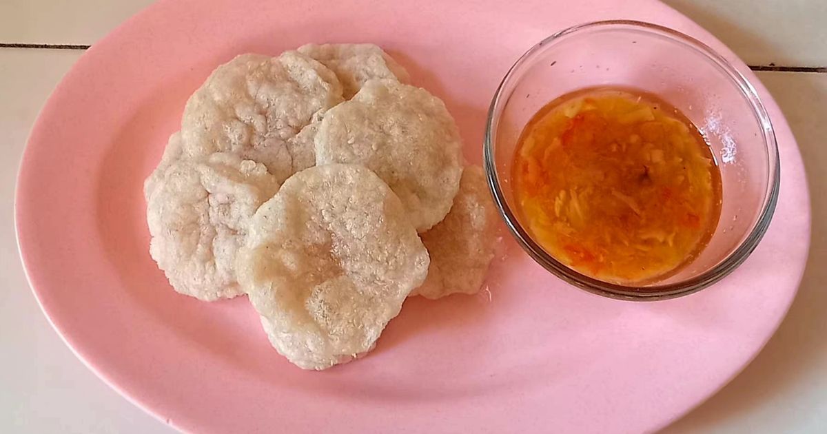 Cireng cocol sambal pedas manis