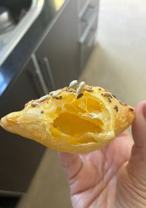 Una foto de Tostadita proteica de papel de arroz en freidora de aire