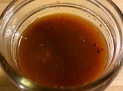 A picture of honey garlic bbq sauce