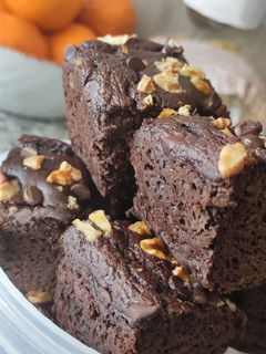 Una foto de Brownie saludable y sin harinas