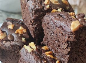 Una foto de Brownie saludable y sin harinas