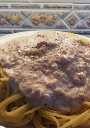 Una foto de Salsa carbonara con Mastermix
