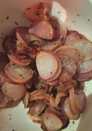 A picture of Keto Red Radish Chips.