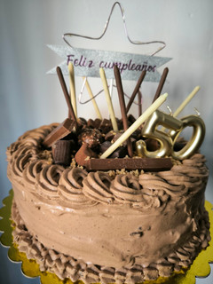 Una foto de Ganache de chocolate