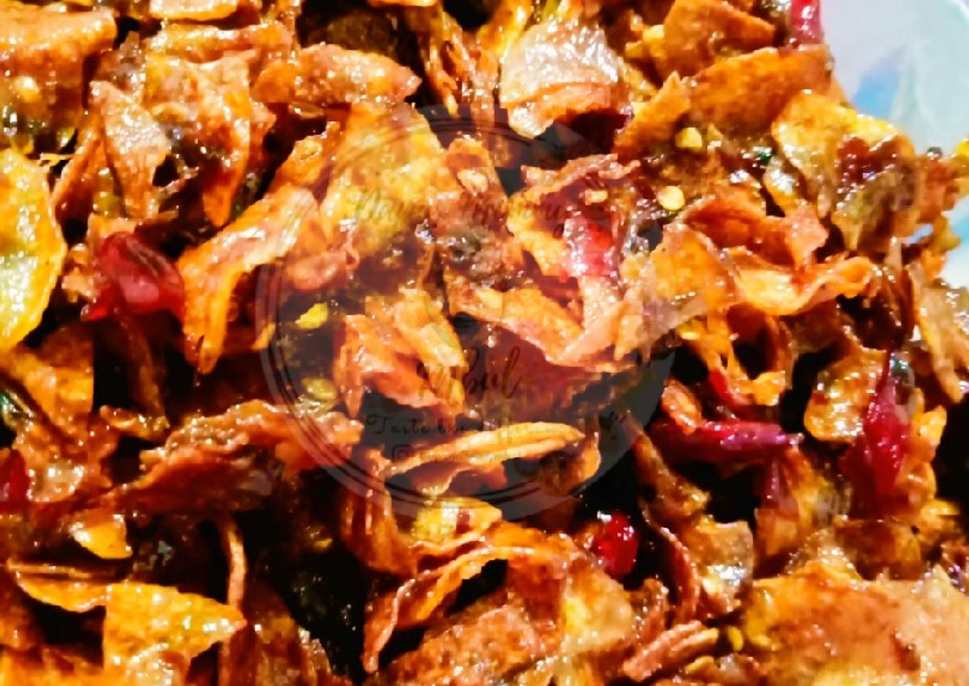Kering kentang pedas manis