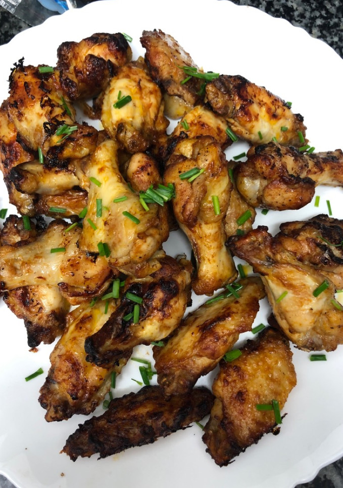 Una foto de 303. Alitas de pollo Mongolia en Airfryer (principal carne/ picoteo)