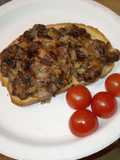 Mushroom and truffle ham toast topper in airfryer.😋😋