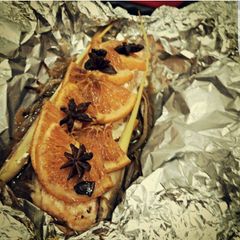 A picture of Baked Foil Parcel Orange Blossom Salmon.
