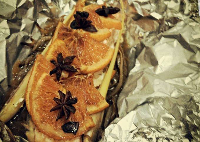 Recipe of Perfect Baked Foil Parcel Orange Blossom Salmon