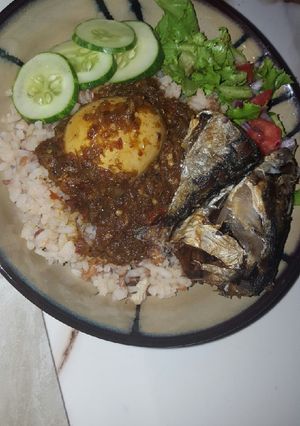 A picture of Shinkafa da wake da shitoh.