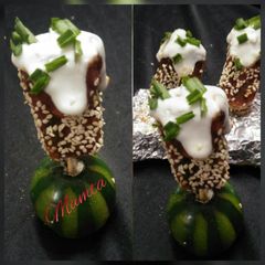 A picture of Schezwan paneer lollypop sticks.