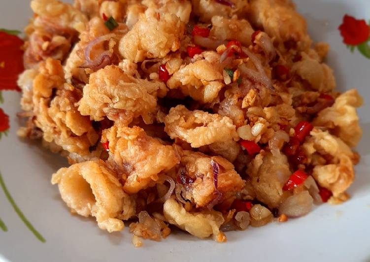 Resep Cumi cabe garam Anti Gagal