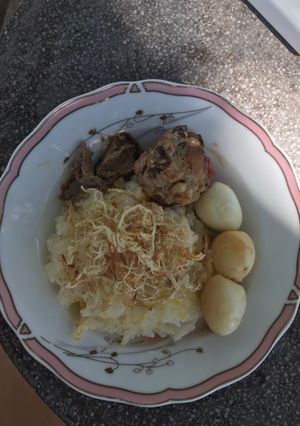 Hình của món Xôi bắp pate xíu mại trứng cút.