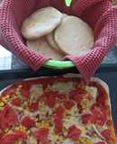 Pan pita y masa para pizza
