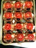 Hamburguesas al horno con papas en aceite de oliva y orégano con sal de maras