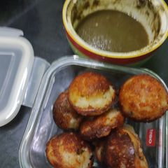 A picture of #LBC Carrot Chettinad paniyaram with mint chutney #cookpadindia.