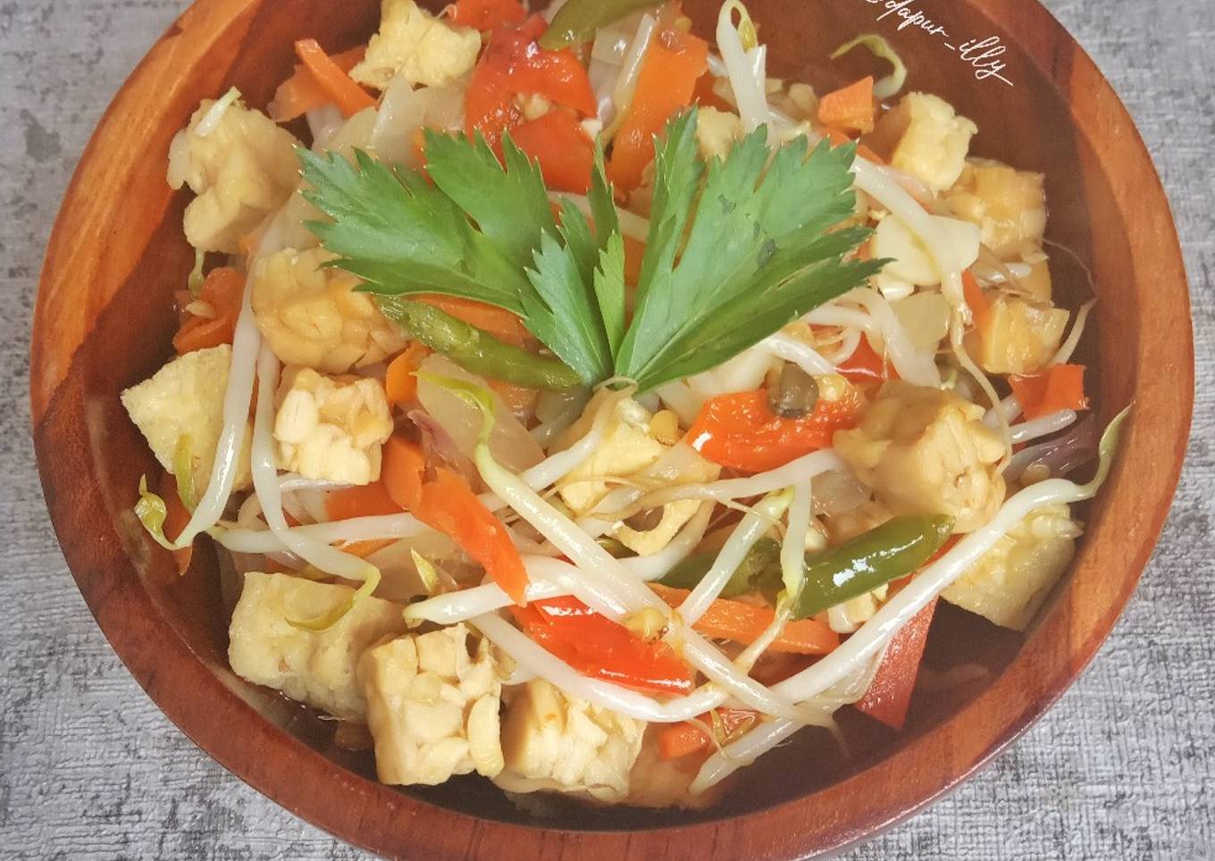Tumis Toge Tempe Wortel