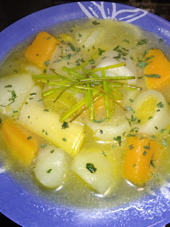 Una foto de Porrusalda con calabaza