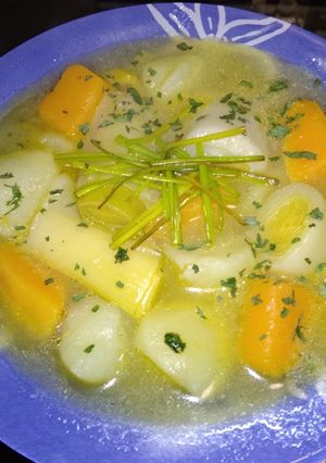 Una foto de Porrusalda con calabaza