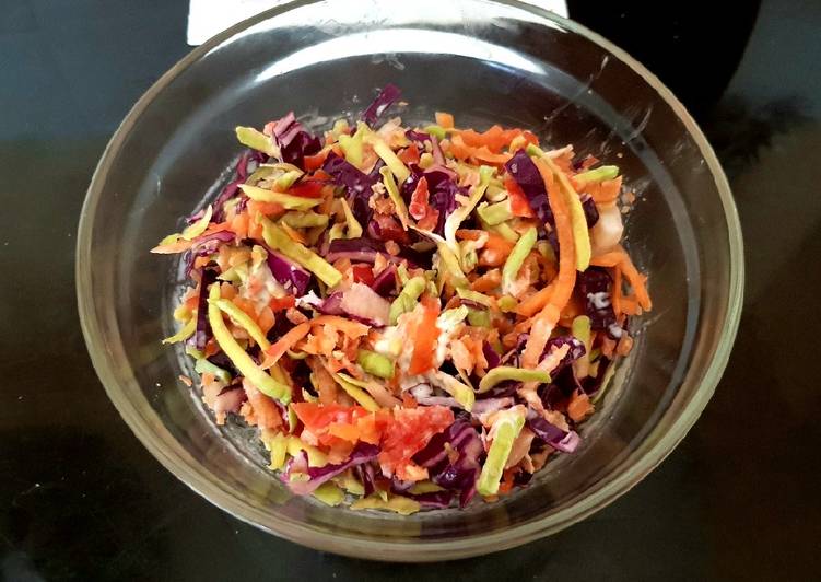 Simple Way to Make Any-night-of-the-week My Rainbow Coleslaw 😋