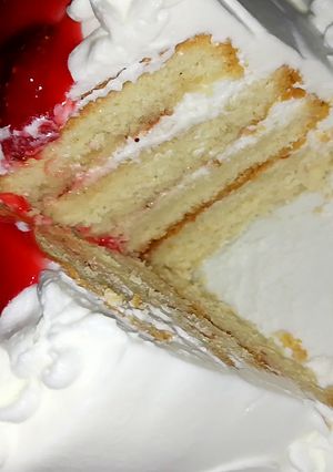 A picture of Vanilla sponge cake.