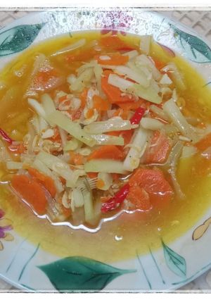 Foto resep Tumis Labu Wortel Udang Rebon Oregano