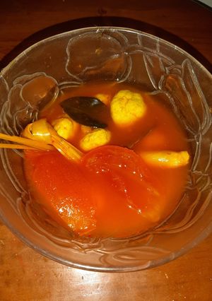 Foto resep Bakso Ayam/Daging (diet) Kuah Tomyam (nosantan,notepung,nominyak