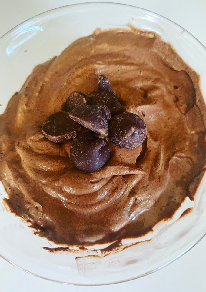 Una foto de Chocolate Mousse keto