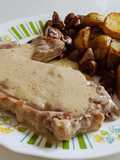 Entrecot al roquefort con guarnición🥩🥔🍄