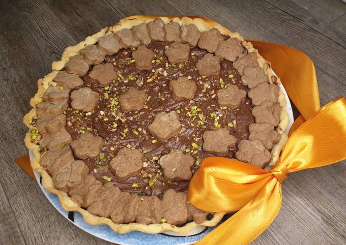 Crostata con crema al cioccolato e pistacchio 😋