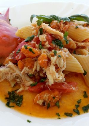 Foto di Pennoni rigati con salsa al "granchio blu"