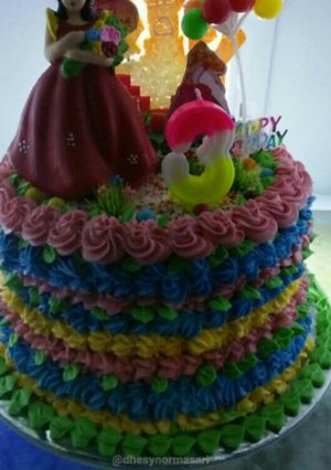 Foto resep Rainbow Birthday Cake