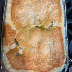 A picture of Homemade Chicken Pot Pie made with Red Lobster Biscuit Mix.