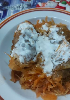 Vegán töltött káposzta recept fotója