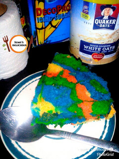 A picture of Multi color cake.