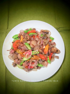 Foto resep Tumis bawang merah cumi asin #pekaninspirasi