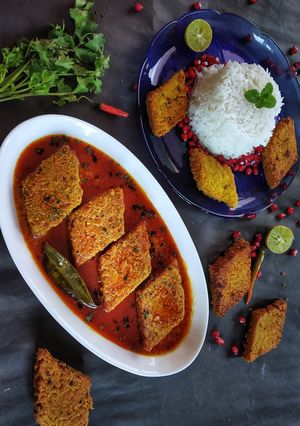 নিরামিষ ধোঁকার ডালনা রেসিপির প্রধান ছবি