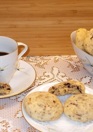 Mandulás- csokoládés keksz recept fotója