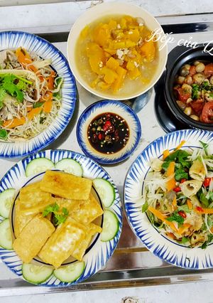 Hình của món Mâm cơm chay.