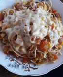 Tallarines gratinados