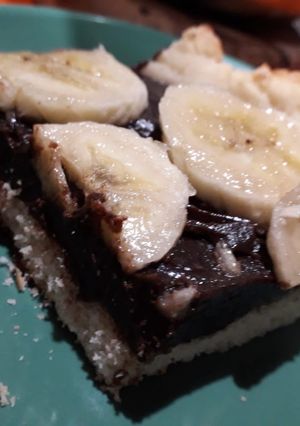 Una foto de Tarta de banana y chocolate