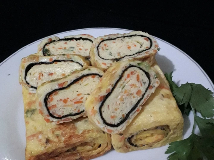 Langkah Gampang Membikin Resep Gyeran Mari, Telur Gulung Tebal (96) yang Uenak Anti Ribet, Bikin Ngiler